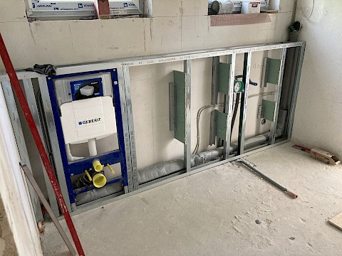 Vorwandinstallation halbhoch